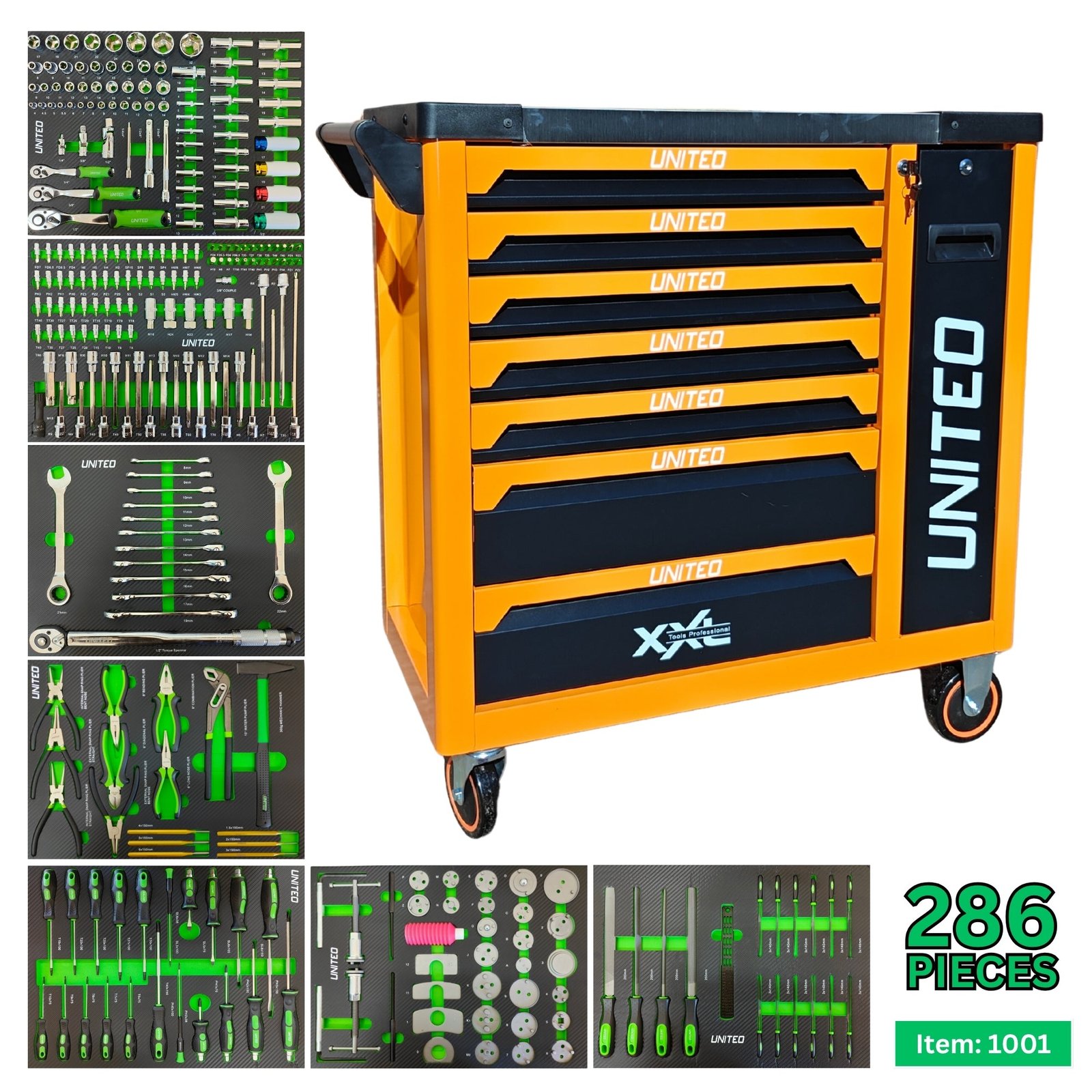 United Tools XXL 7 Drawer Cabinet 286pc